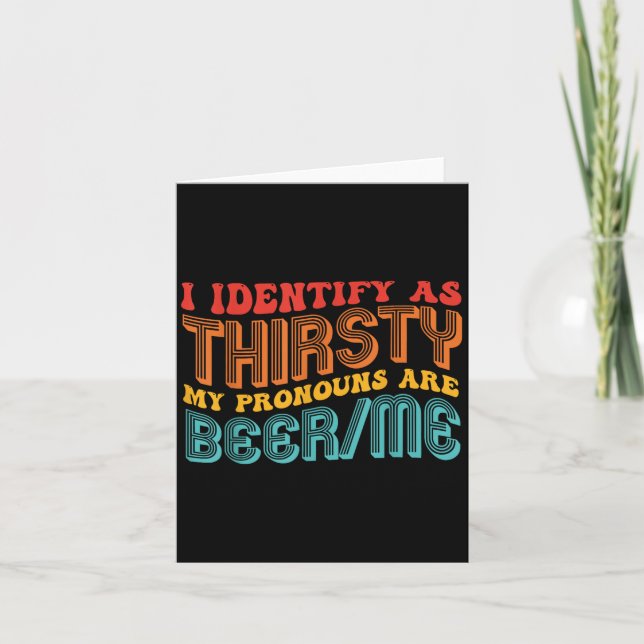 Ich identifiziere, wie dreist meine Pronomen sind  Karte (Vorderseite)