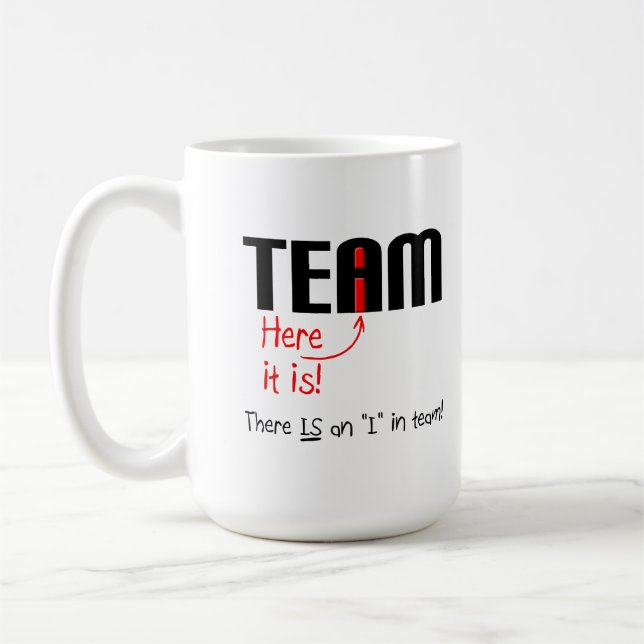 Ich in Team Funny Mug Kaffeetasse (Links)