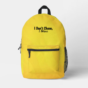 Ich jage nicht, ich strahle Wavy Sunshine Gradient Bedruckter Rucksack