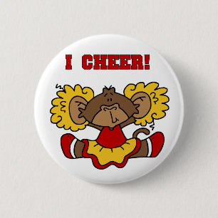 Ich jubele Rot und GoldT - Shirts und -geschenke Button