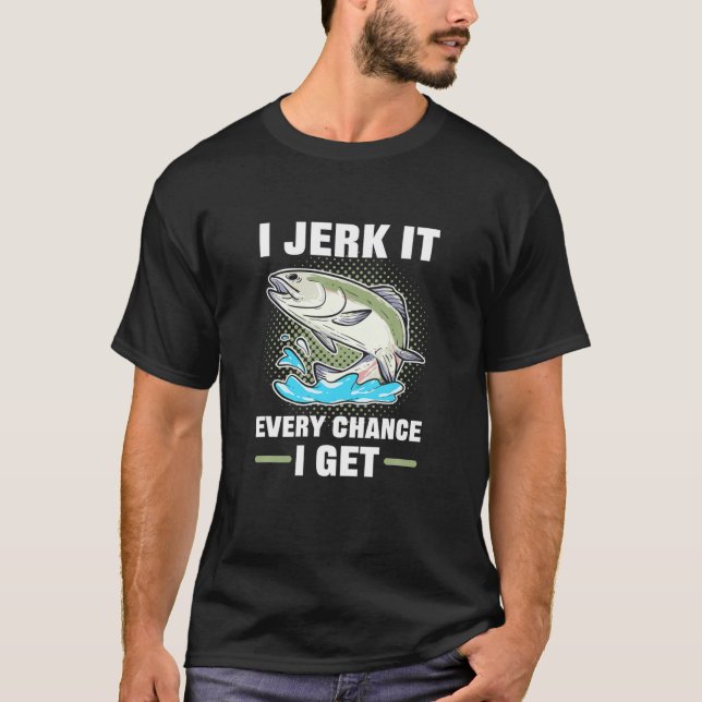Ich juble es jedes Mal, wenn ich Fisch-Pool-Fisch- T-Shirt (Vorderseite)