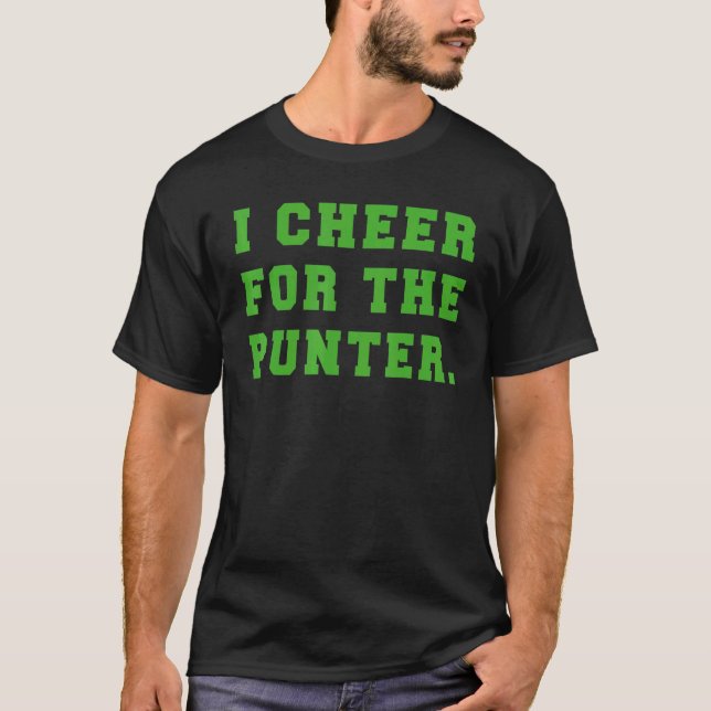Ich juble für die amerikanische Flagge Punter T-Shirt (Vorderseite)