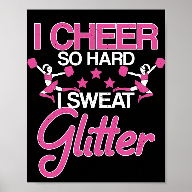 Ich juble so hart ich Sweat Glitzer Cheerleader Gi Poster (Vorne)