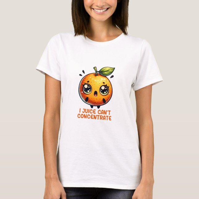 Ich Juice kann mich nicht konzentrieren T-Shirt (Vorderseite)