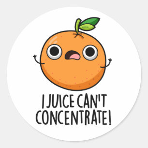 Ich Juice kann Niedliche Orangenpuppe nicht konzen Runder Aufkleber