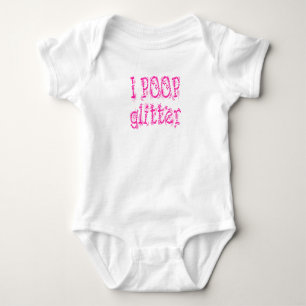 Ich kacke Glitter Rosa Baby Strampler