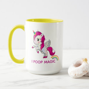 Ich kacke magisches lustiges Einhorn Sprüche Tasse