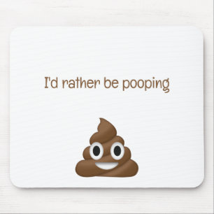 Ich Kackte eher lustige Poo-Emoji Mousepad