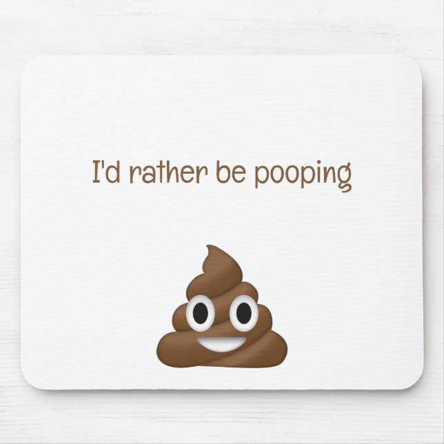 Ich Kackte eher lustige Poo-Emoji Mousepad (Vorne)