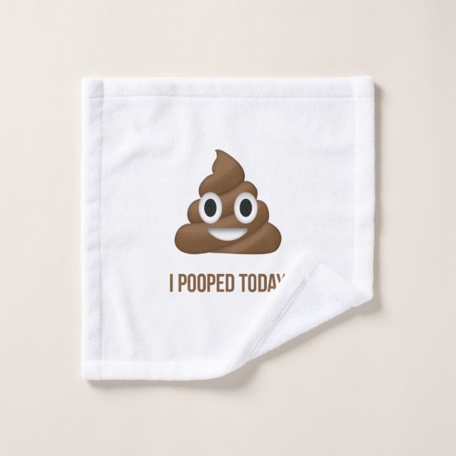 Ich Kackte heute, Emoji zu lächeln Waschlappen (Waschlappen)