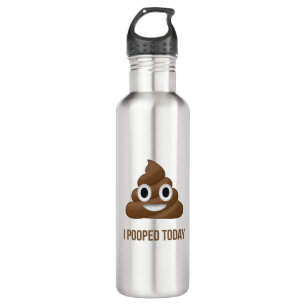 Ich Kackte heute Funny Emoticon Edelstahlflasche