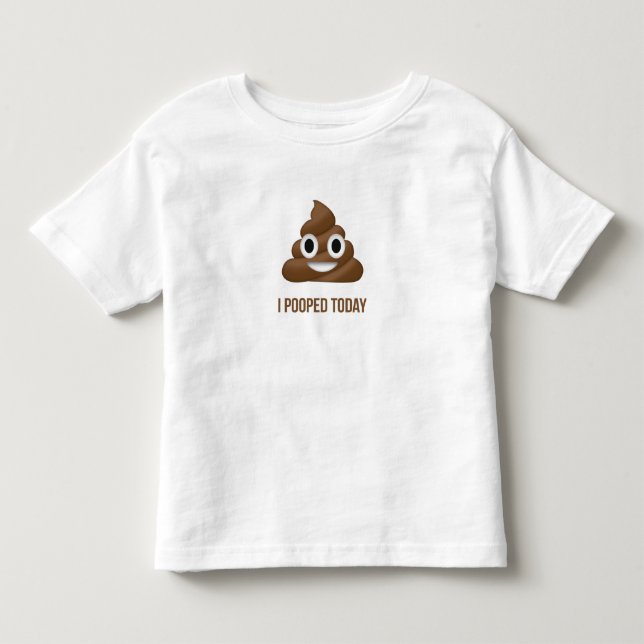 Ich Kackte heute Funny Emoticon Kleinkind T-shirt (Vorderseite)