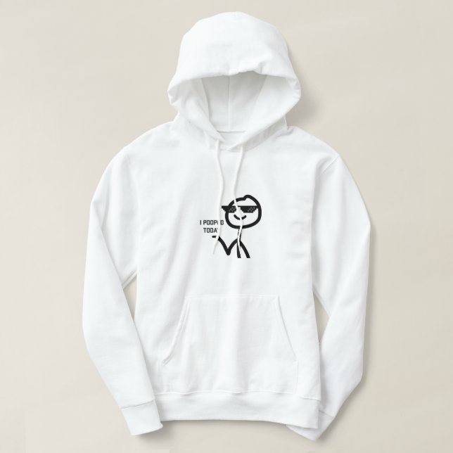 Ich Kackte heute Funny Stickman Meme Hoodie (Design vorne)