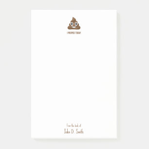 Ich Kackte heute lächelnd Emoticon Personalisiert Post-it Klebezettel