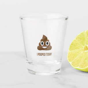Ich Kackte heute Poo Emoji Shot Glass Schnapsglas