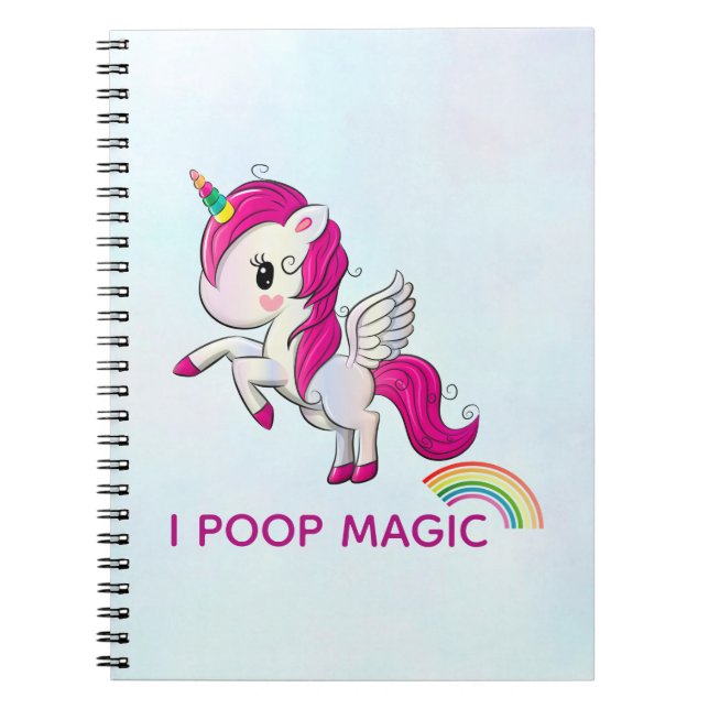 Ich Kackte Magic Funny Unicorn Sprichwort Notizblock (Vorderseite)