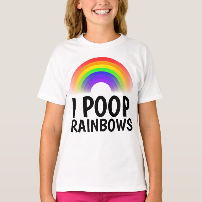 Ich KACKTE RAINBOWS Funny T - Shirt (Vorderseite)