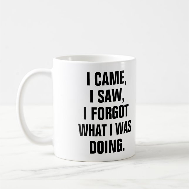 Ich kam, als ich sah, dass ich vergessen habe, was kaffeetasse (Links)