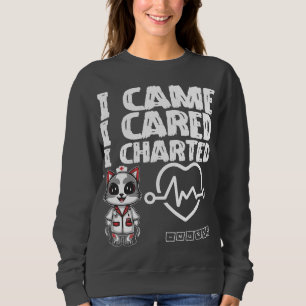 Ich kam, ich kümmerte mich, ich zeichnete - Kranke Sweatshirt