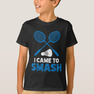 Ich kam, um lustige Badminton-Mama-Papa zu zerschm T-Shirt