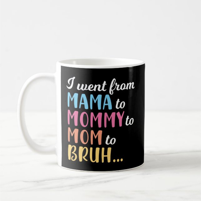 Ich kam von Mama Mommy Mama Bruh Kaffeetasse (Links)