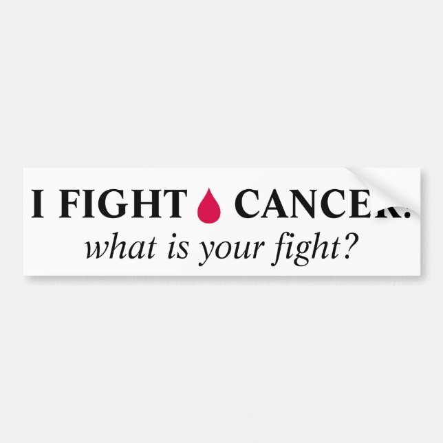ICH KÄMPFE BLUT-KREBS! AUTOAUFKLEBER (Vorne)