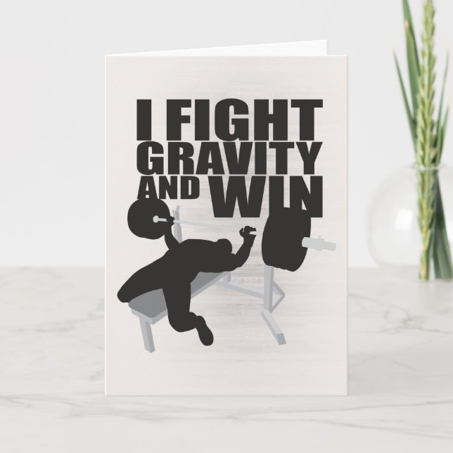 Ich kämpfe für Gravitation und Erfolg - Beweggründ Karte (Vorderseite)