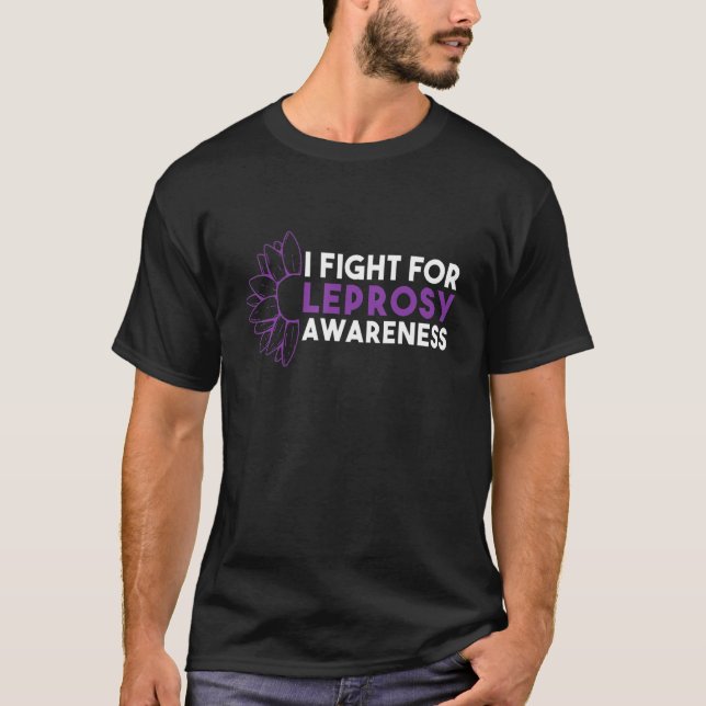 Ich kämpfe für Lepra-Bewusstsein 2 T-Shirt (Vorderseite)