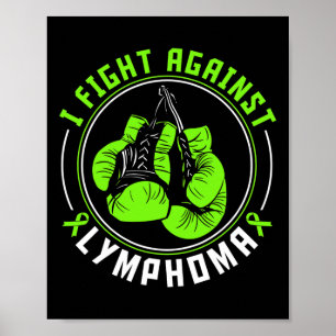 Ich kämpfe gegen Lymphomen Awareness Support Boxin Poster