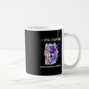 Ich kämpfe immer noch gegen Semicolon Wings Suizid Kaffeetasse
