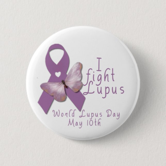 Ich kämpfe Lupus Button (Vorderseite)