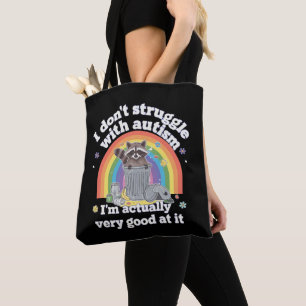 Ich kämpfe nicht mit Autismus Autistisch Lustiger Tasche