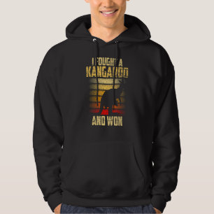 Ich kämpfte ein Känguru und gewann Tier Kangaroos Hoodie