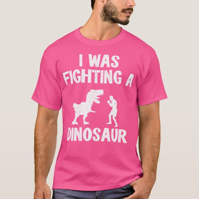 Ich kämpfte einen Dinosaurier nach der Operation E T-Shirt (Vorderseite)