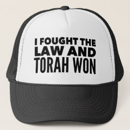 Ich kämpfte gegen das Gesetz und Torah Won Funny H Truckerkappe