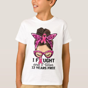 Ich kämpfte und ich gewann 12 Jahre Freie Messy Bu T-Shirt