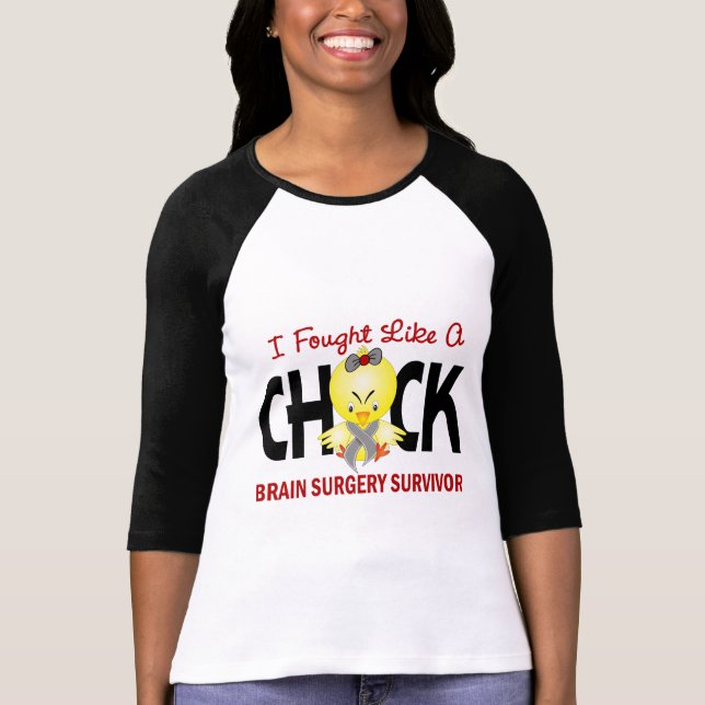 Ich kämpfte wie ein Gehirn-Operations-Überlebender T-Shirt (Vorderseite)