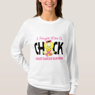 Ich kämpfte wie ein Küken-Brustkrebs-Überlebend T-Shirt