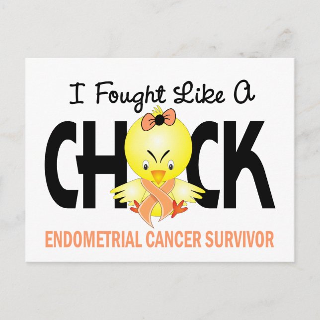 Ich kämpfte wie ein Küken-Endometrial Postkarte (Vorderseite)