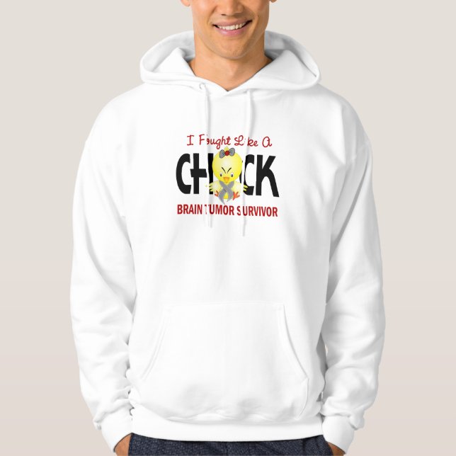 Ich kämpfte wie ein Küken-Hirntumor-Überlebender Hoodie (Vorderseite)