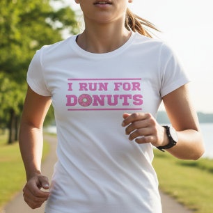 Ich kandidiere für Donuts   Pink   Fun-Zitat zum L T-Shirt