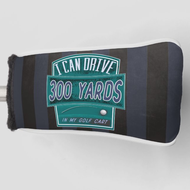 Ich kann 300 Yards lustige Golf-fahren Golf Headcover (Vorderseite)