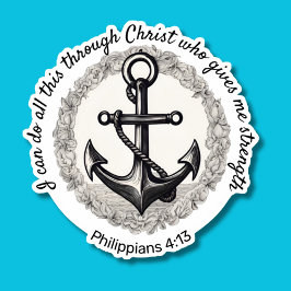 Ich kann all dies durch das Christus Bibelverse tu Aufkleber