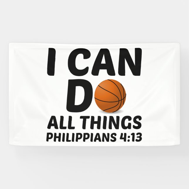 ICH KANN ALLE DINGE BASKETBALL BANNER (Horizontal)