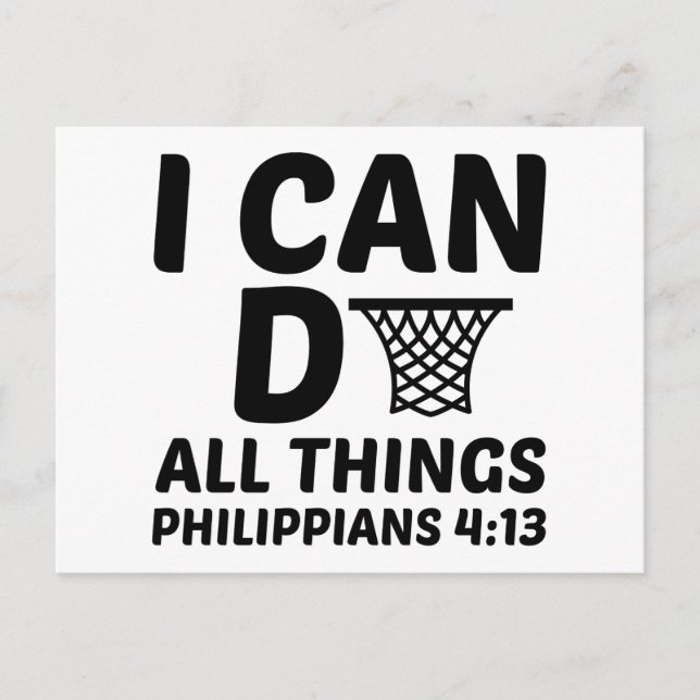 ICH KANN ALLE DINGE BASKETBALL FUNNY MACHEN POSTKARTE (Vorderseite)