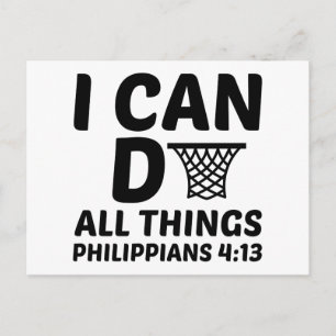 ICH KANN ALLE DINGE BASKETBALL WITZIG POSTKARTE