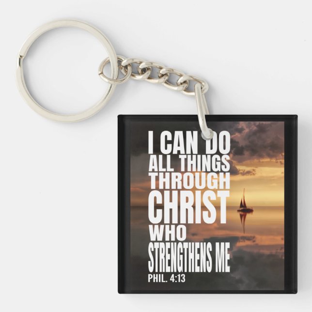 ICH KANN ALLE DINGE DURCH CHRISTEN TUN, DIE STÄRKE SCHLÜSSELANHÄNGER (Vorderseite)
