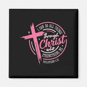 Ich kann alle Dinge durch Christus Brustkrebs A Magnet