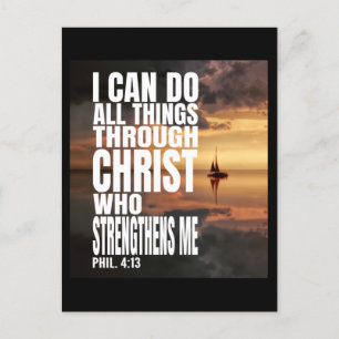 ICH KANN ALLE DINGE DURCH CHRISTUS, DER MICH STÄRK POSTKARTE