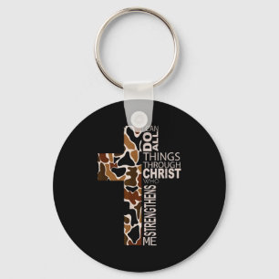 Ich kann alle Dinge durch Christus tun Christian C Schlüsselanhänger